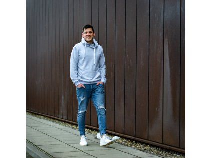 Pánská mikina s klokaní kapsou