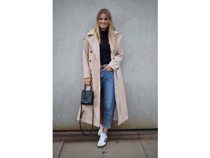 Softshellový, dlouhý trench coat