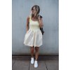 Rib and poplin MINI dress