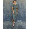 WRAP DRESS s krátkým rukávem